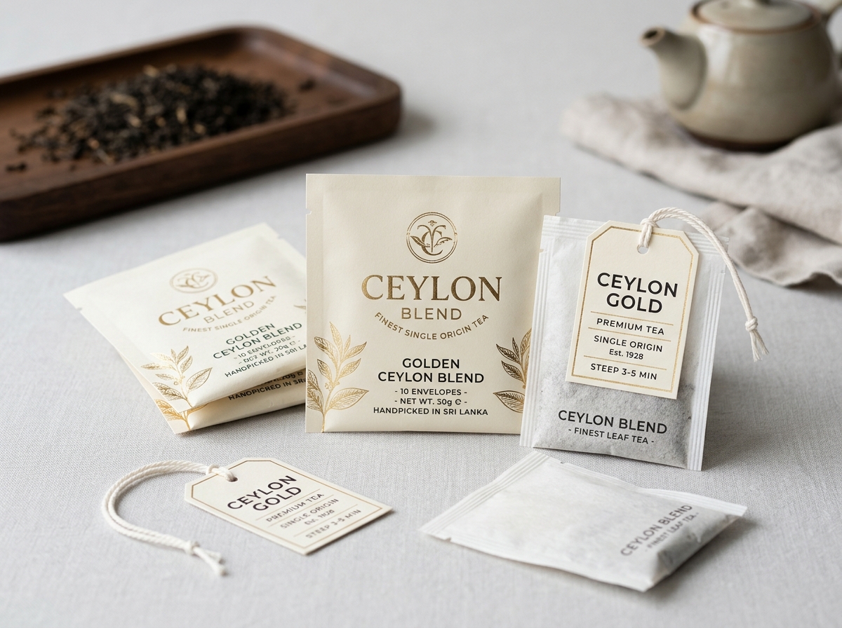 Printak Royal Tea Tags and Envelopes for Ceylon Tea